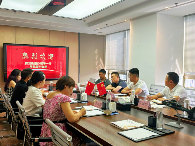成华区青龙街道相关领导一行莅临雷行文化产业集团考察调研